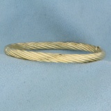 Twisting Design Bangle Bracelet In 14k Yellow Gold