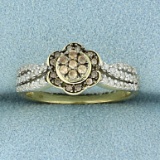 1/2ct Tw Chocolate And White Diamond Ring In 10k Yellow Gold