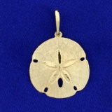 Sand Dollar Pendant In 14k Yellow Gold