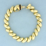 7 Inch Italian-made San Marco Bracelet In 14k Yellow Gold