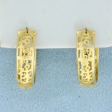 Good Luck And Good Health Chinese Character Hoop Earrings In 14k Yellow Gold