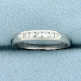 Channel-set Diamond Wedding Or Anniversary Band Ring In Platinum