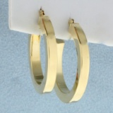 1 Inch Hoop Earrings In 14k Yellow Gold