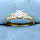 3/4ct Tw Diamond Engagement Ring In 14k Yellow Gold