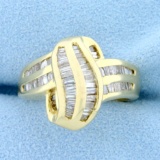 3/4ct Tw Baguette Diamond Ring In 14k Yellow Gold