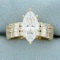 4ct Tw Cz Engagement Ring In 14k Yellow Gold