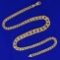 16 Inch Graduated Designer Curb Link Chain Necklace In 14k Yellow Gold