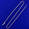 18 Inch Rope Style Chain Necklace In 14k Yellow Gold