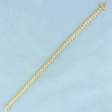 2ct Tw Diamond Tennis Bracelet In 14k Yellow Gold