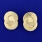 Designer Large Statement Earrings In 14k Yellow Gold