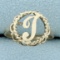 J Monogram Ring In 14k Yellow Gold
