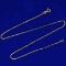 16 Inch Box Link Chain Necklace In 14k Yellow Gold