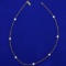 Italian Made Pearl Wire Necklace In 10k Yellow Gold