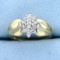Diamond Cluster Ring In 10k Yellow Gold