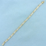 1ct Tw Diamond Tennis Bracelet In 10k Yellow Gold