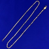 18 Inch Link And Bar Chain Necklace In 14k Yellow Gold