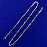 18 Inch Cable Link Chain Necklace In 18k Yellow Gold