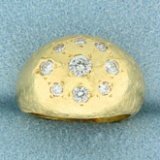 1/2ct Tw Diamond Dome Ring In 14k Yellow Gold