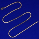 Italian Made 18 1/2 Inch C Link Chain Necklace In 14k Yellow Gold