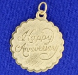 Happy Anniversary Pendant In 14k Yellow Gold