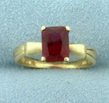 Natural 1.5ct Ruby Ring In 14k Yellow Gold