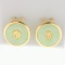 Jade Good Fortune Earrings In 14k Yellow Gold