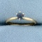 Natural Alexandrite Solitaire Ring In 14k Yellow Gold