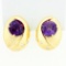 7ct Tw Amethyst And Diamond Statement Earrings In 14k Yellow Gold