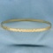 Diamond Cut Bangle Bracelet In 18k Yellow Gold