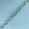 17ct Tw Swiss Blue Topaz Line Bracelet In 14k Yellow Gold