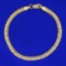 7 Inch Italian Made Byzantine Link Bracelet In 14k Yellow Gold