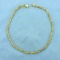9 3/4 Inch Tinsel Link Anklet In 14k Yellow Gold