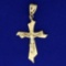 Diamond Cut Crucifix Pendant In 10k Yellow Gold
