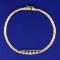 Italian-made Diamond Cobra Link Bracelet In 14k Yellow Gold