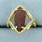 2.5ct Garnet Rope Design Ring In 14k Yellow Gold