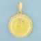 10 Yuan 1/10oz Chinese Gold Panda Coin Pendant In 14k Yellow Gold