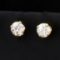 Antique 1.25ct Tw Old European Cut Diamond Stud Earrings In 14k Yellow Gold