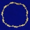 7 Inch Diamond Cut Dolphin Bracelet In 14k Yellow Gold