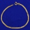 7 Inch Double Box Link Chain Bracelet In 14k Yellow Gold