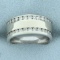 1ct Tw Diamond Double Row Wedding Or Anniversary Band Ring In 14k White Gold