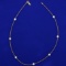 Italian Made Pearl Wire Necklace In 10k Yellow Gold