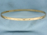 Diamond- Cut Bangle Bracelet In 14k Yellow Gold
