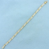 1ct Tw Diamond Tennis Bracelet In 10k Yellow Gold
