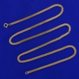 20 Inch Curb Link Chain Necklace In 14k Yellow Gold