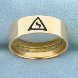 14th Degree Scottish Rite Masonic Ring In 14k Yellow Gold