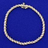 1/2ct Tw Diamond Tennis Bracelet In 14k Yellow Gold