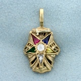 Order Of The Easter Star Pendant In 14k Yellow Gold