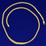 18 Inch Graduated Byzantine Chain Necklace In 14k Yellow Gold
