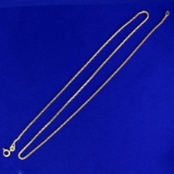 20 Inch Box Style Chain Necklace In 18k Yellow Gold