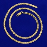 Italian Made 18 Inch Designer C Link Chain Necklace In 14k Yellow Gold